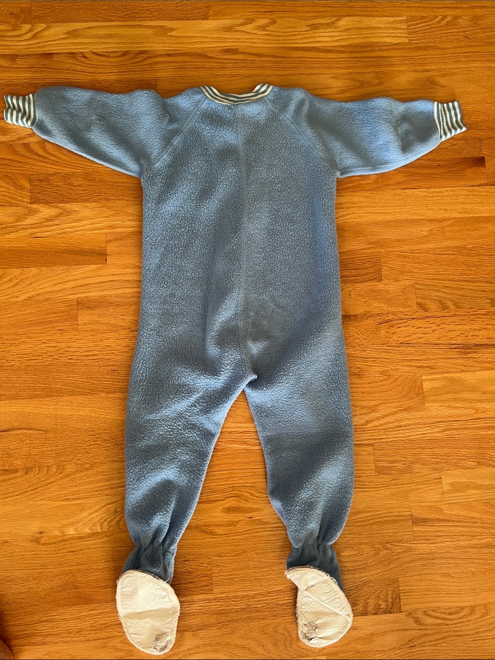 Vintage Toddle Time by JCPenneys youth size5 Fleece Kids One-Piece Footed Pajama - Picture 4 of 4